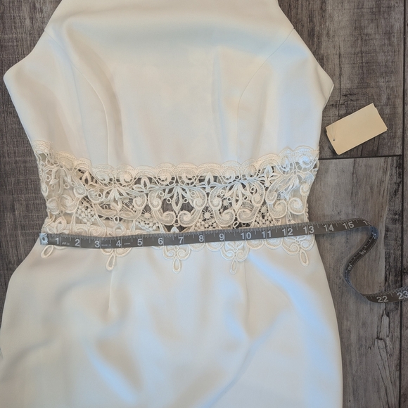 Vintage Joseph Ribkoff Cream Lace Midi Dress - Picture 12 of 13